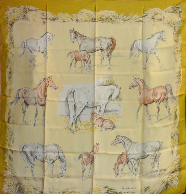 La jument et son poulain Xavier de Poret pour Hermès