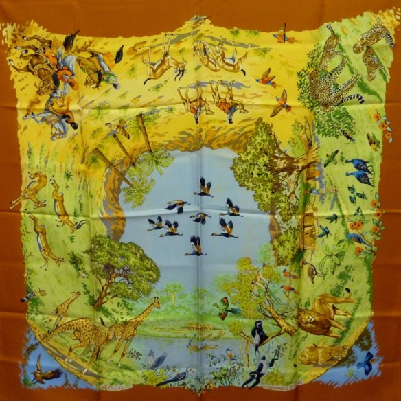 Foulard carré de soie Africa 
